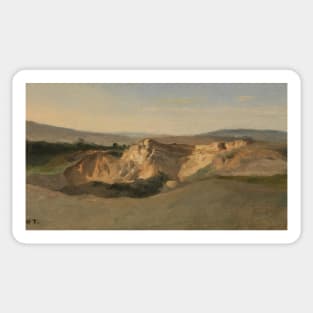 Italian Landscape by Jean-Baptiste-Camille Corot Sticker